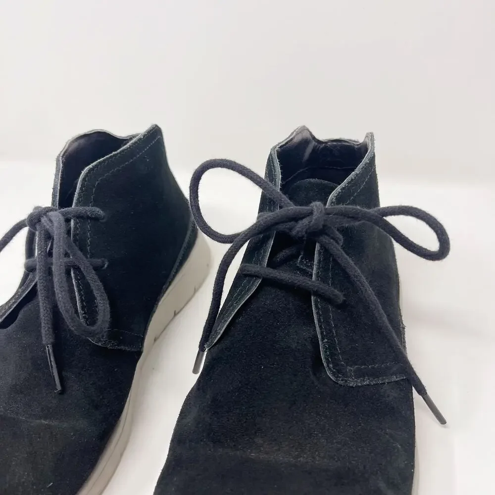 UGG Mens Size 7 Black Dustin Chukka Boots Suede Leather Lace Up Foam Footbed